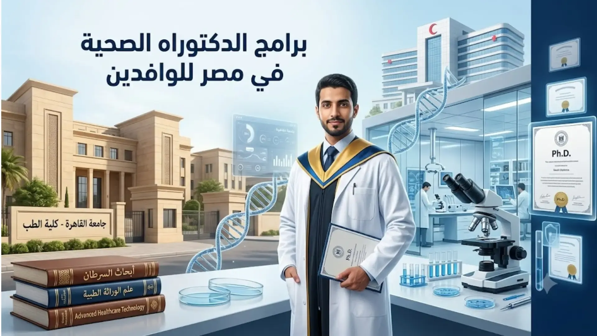برامج الدكتوراه الصحية في مصر للوافدين وشروط القبول كاملة
