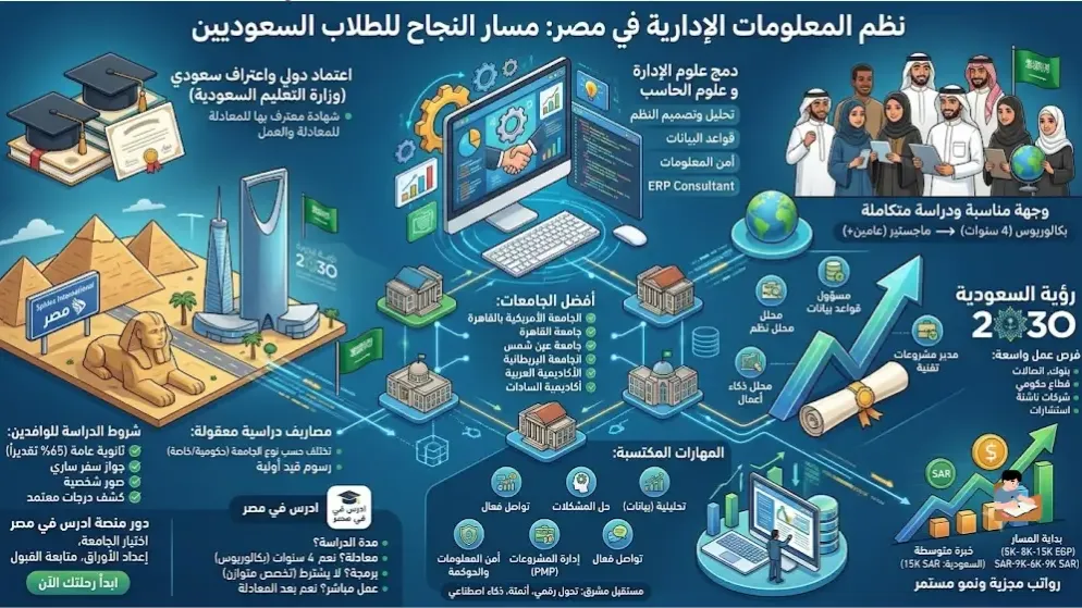 وظائف بكالوريوس نظم معلومات إدارية المجالات والرواتب