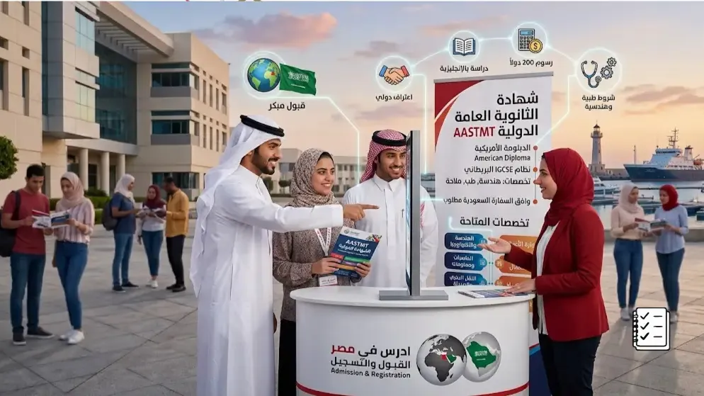 شهادة الثانوية العامة الدولية AAST دليل القبول والأوراق