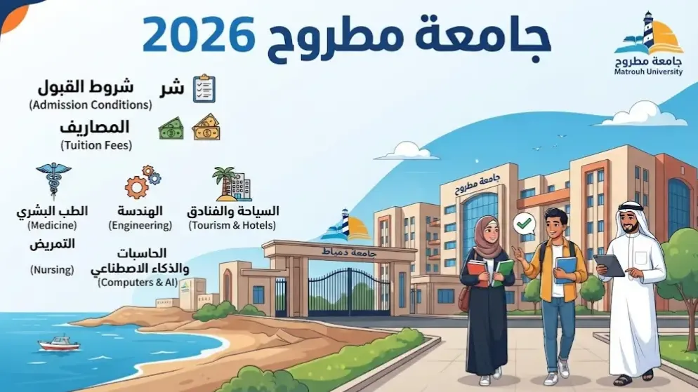 جامعة مطروح التخصصات والمصاريف وشروط القبول العامة