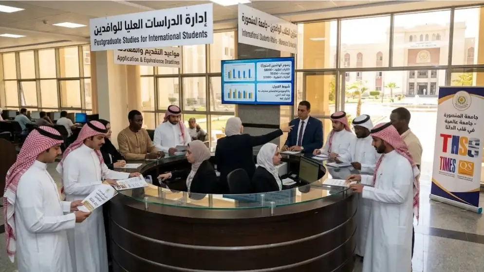 جامعة المنصورة الدراسات العليا شروط القبول ورسوم التسجيل