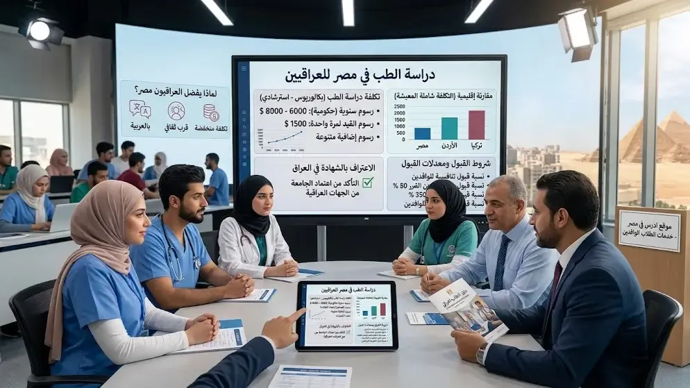 دراسة الطب في مصر للعراقيين الرسوم وشروط القبول كاملة
